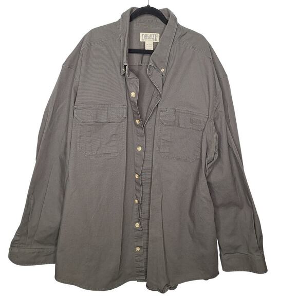 Duluth Men DuluthFlex Fire Hose Long Sleeve Work Shirt 2XL Tall Canvas Shacket - Picture 1 of 7